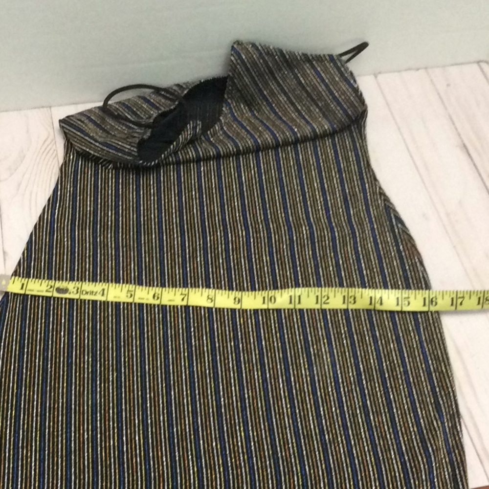 Metallic Vertically Striped MultiColor Body-con - Picture 8 of 14